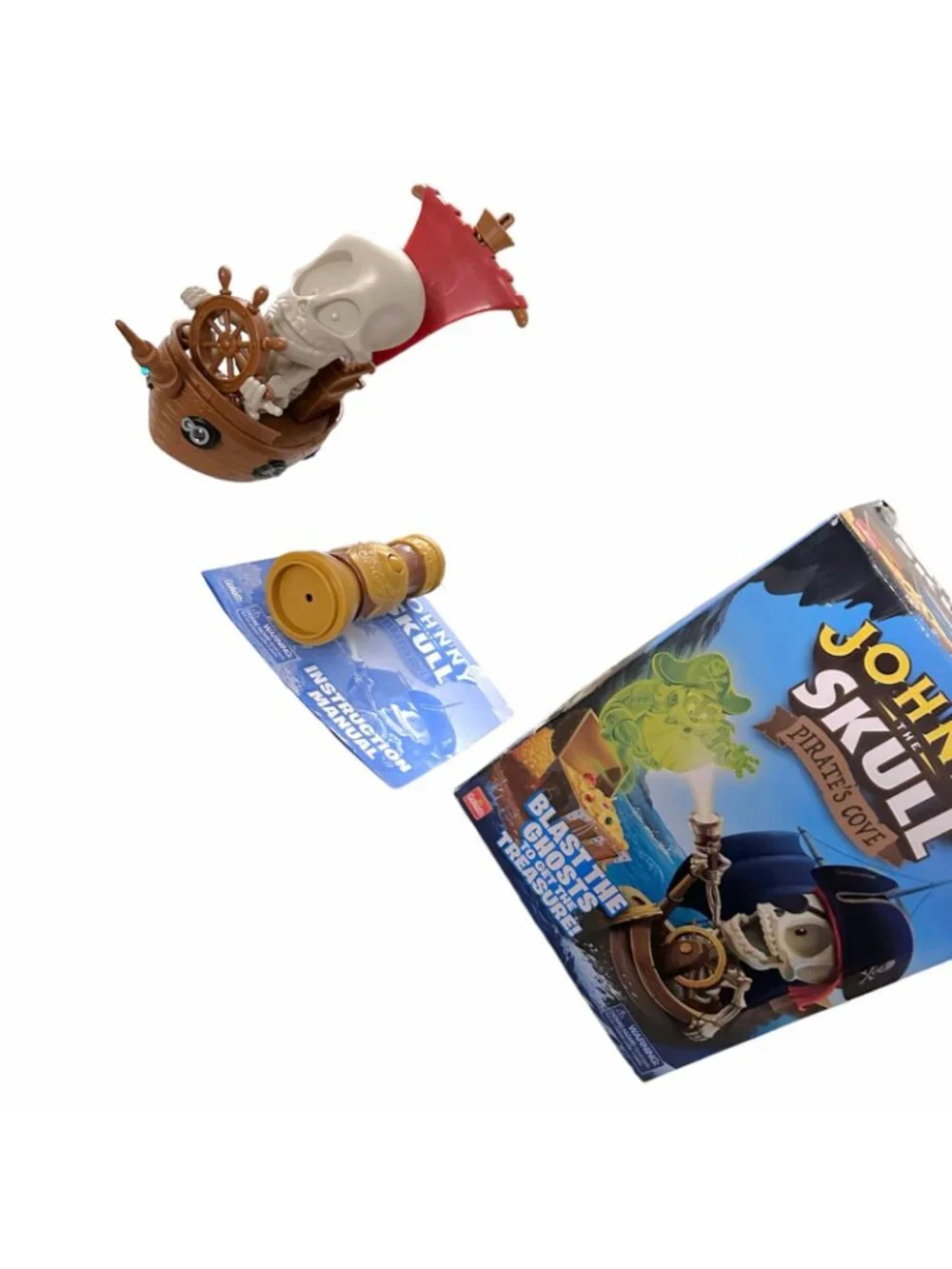 Johnny Skull Pirate Blaster Kids Board Game with Box Interactive Ghost Shooting